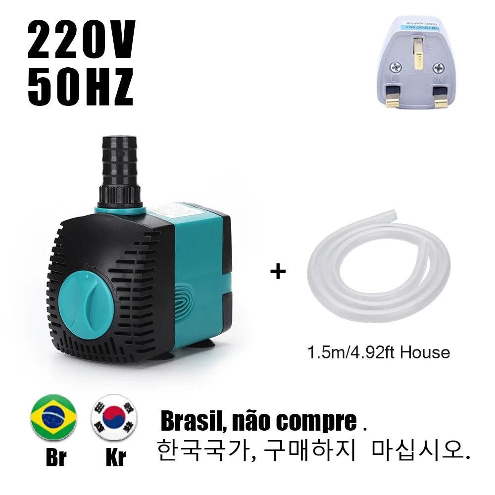Ultra-Quiet Submersible Water Pump 3-60W