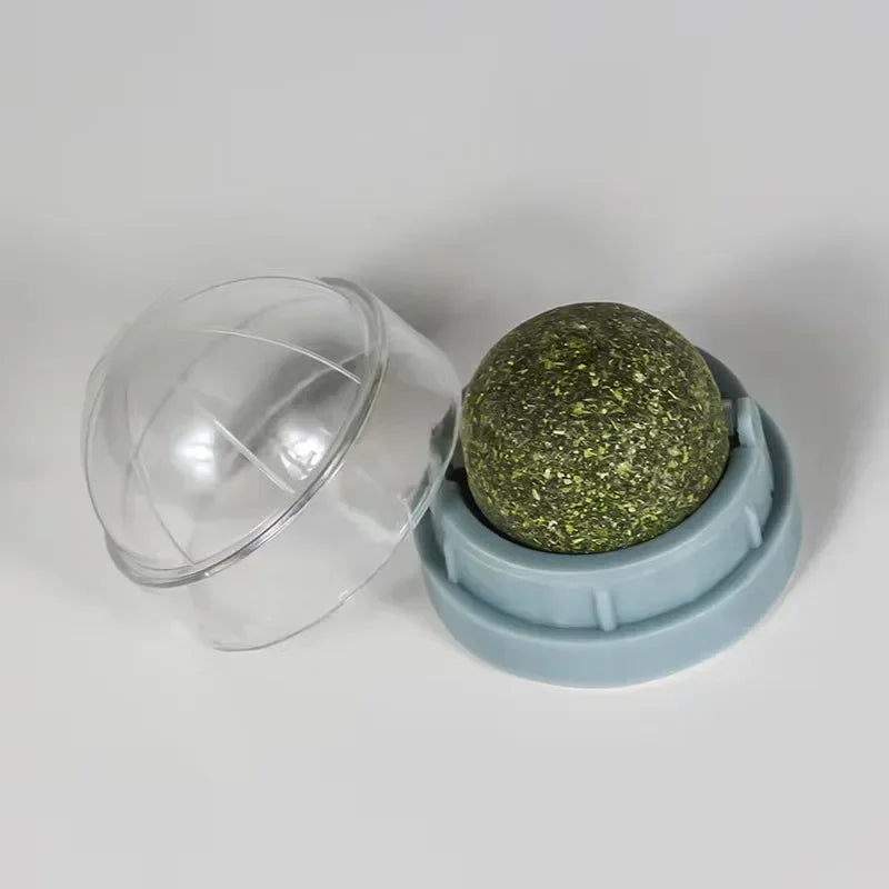 Cat Toy Wall Stick-on Ball with Catnip