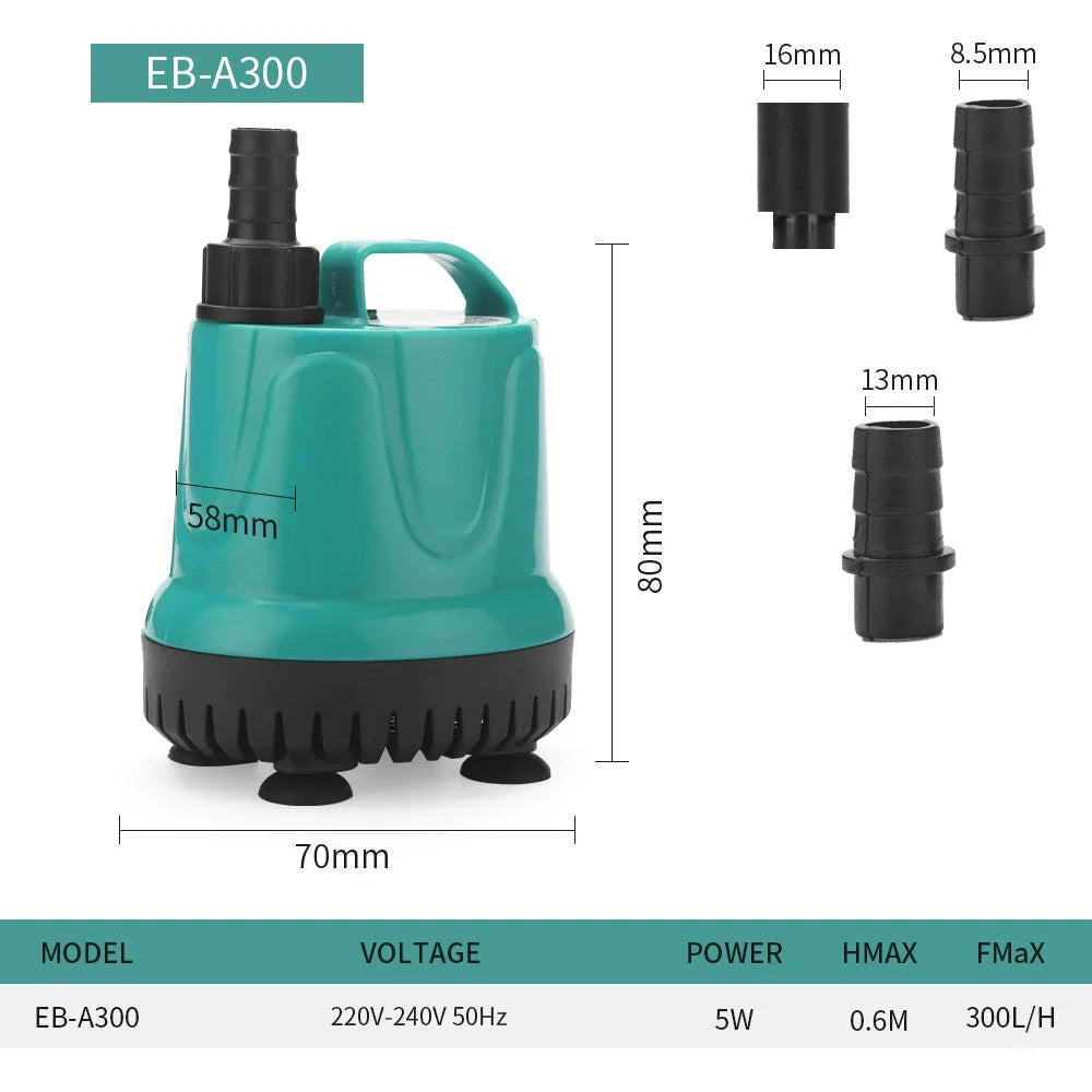 5-90W Submersible Aquarium Pump