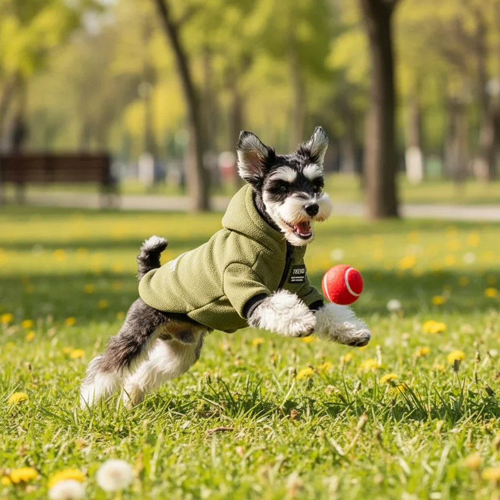 LAYOMI Warm Fleece Dog Hoodie Winter Thermal Pullover for Small Dogs