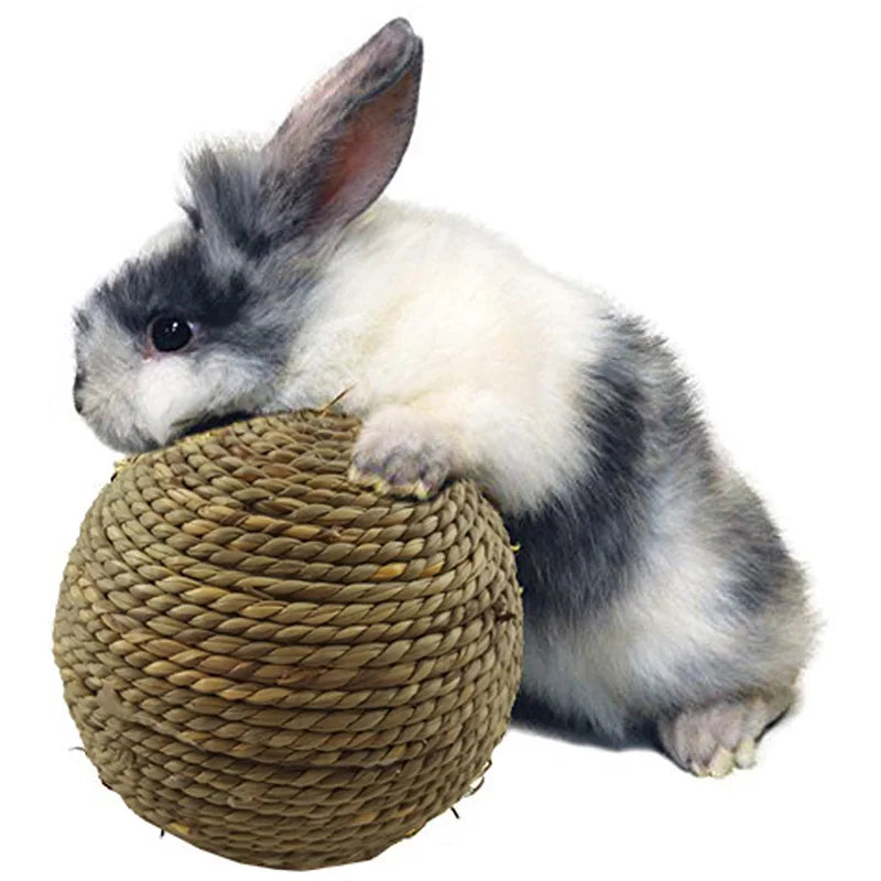 6/10cm Natural Grass Chew Ball for Small Pets