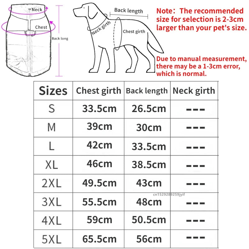 Waterproof Warm Dog Coat Vest Jacket