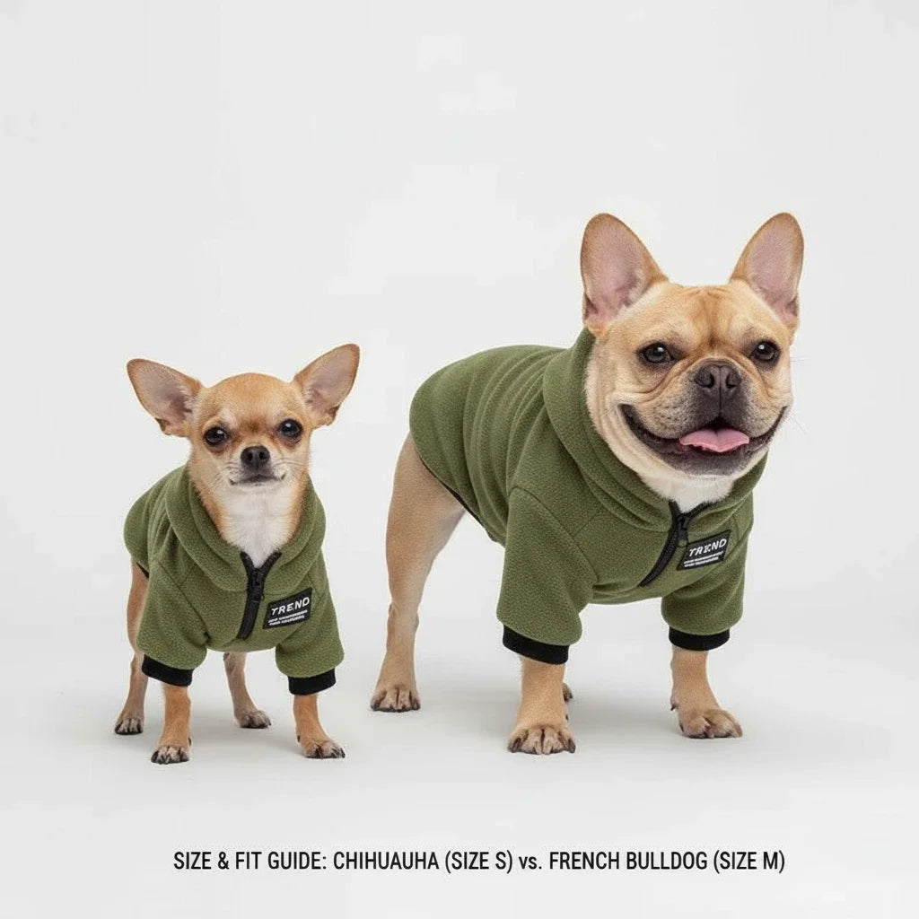 LAYOMI Warm Fleece Dog Hoodie Winter Thermal Pullover for Small Dogs