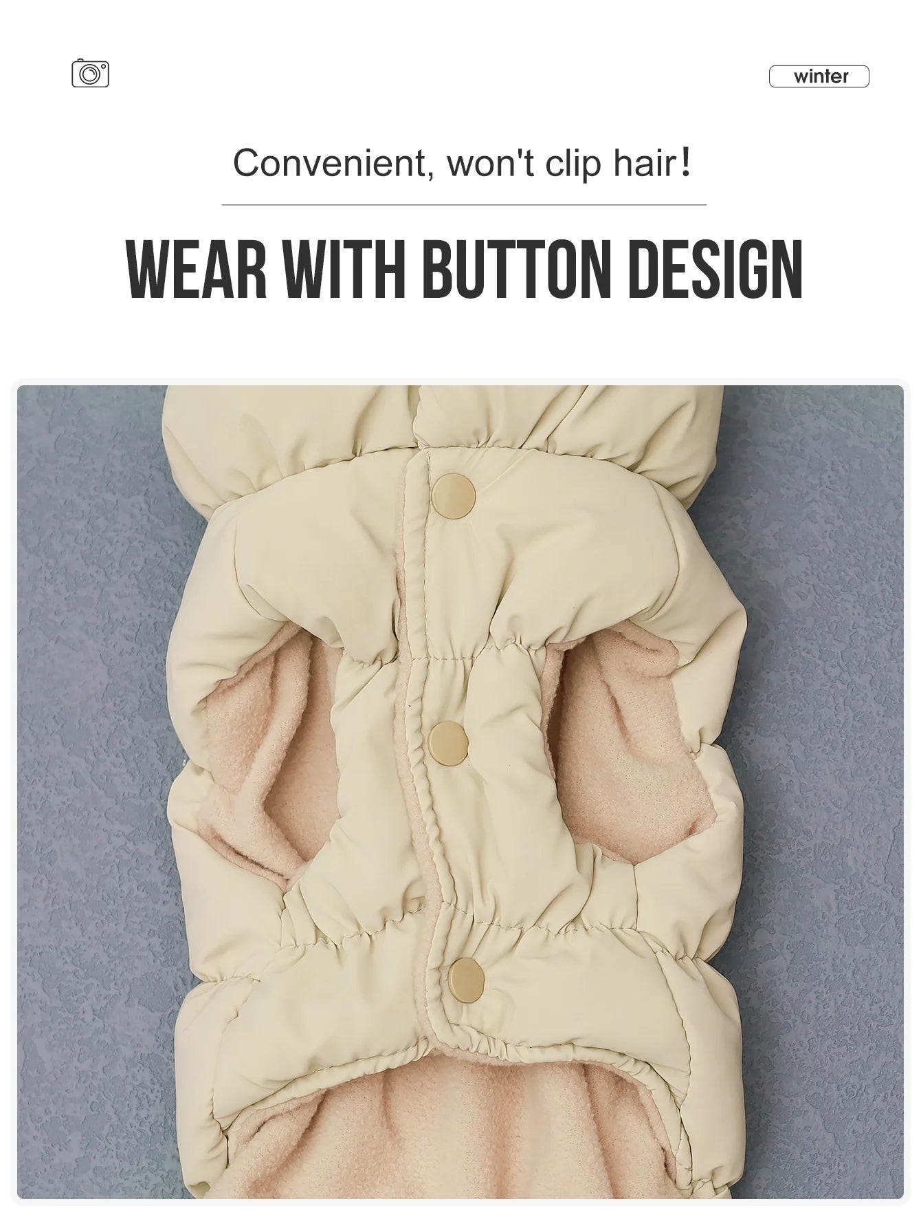 Dog Jacket – 3-Layer Warm Pet Coat