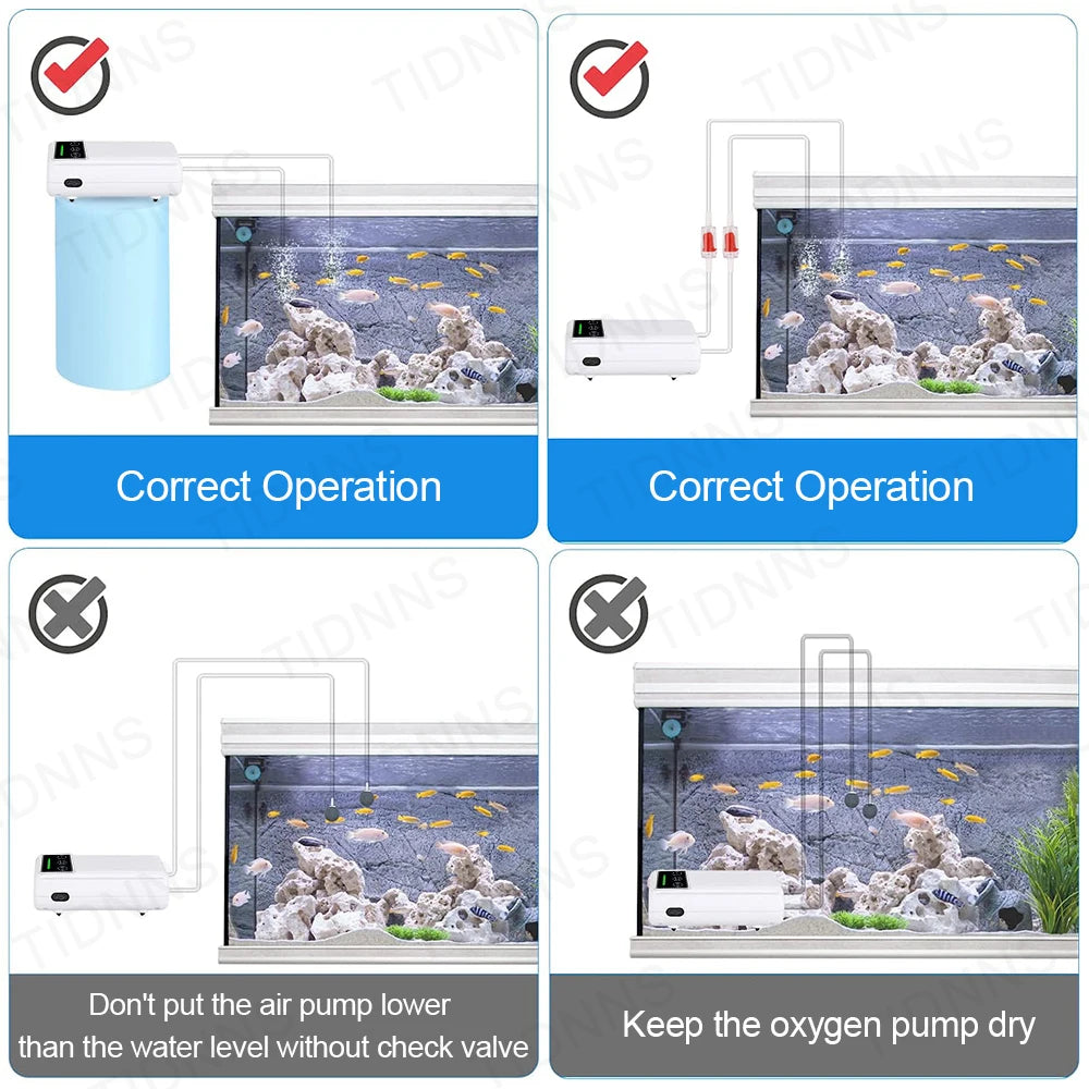 6000mAh USB Rechargeable Aquarium Air Pump