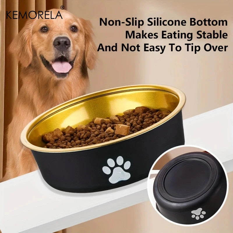 KEMORELA Anti-Slip Stainless Steel Dog Bowls