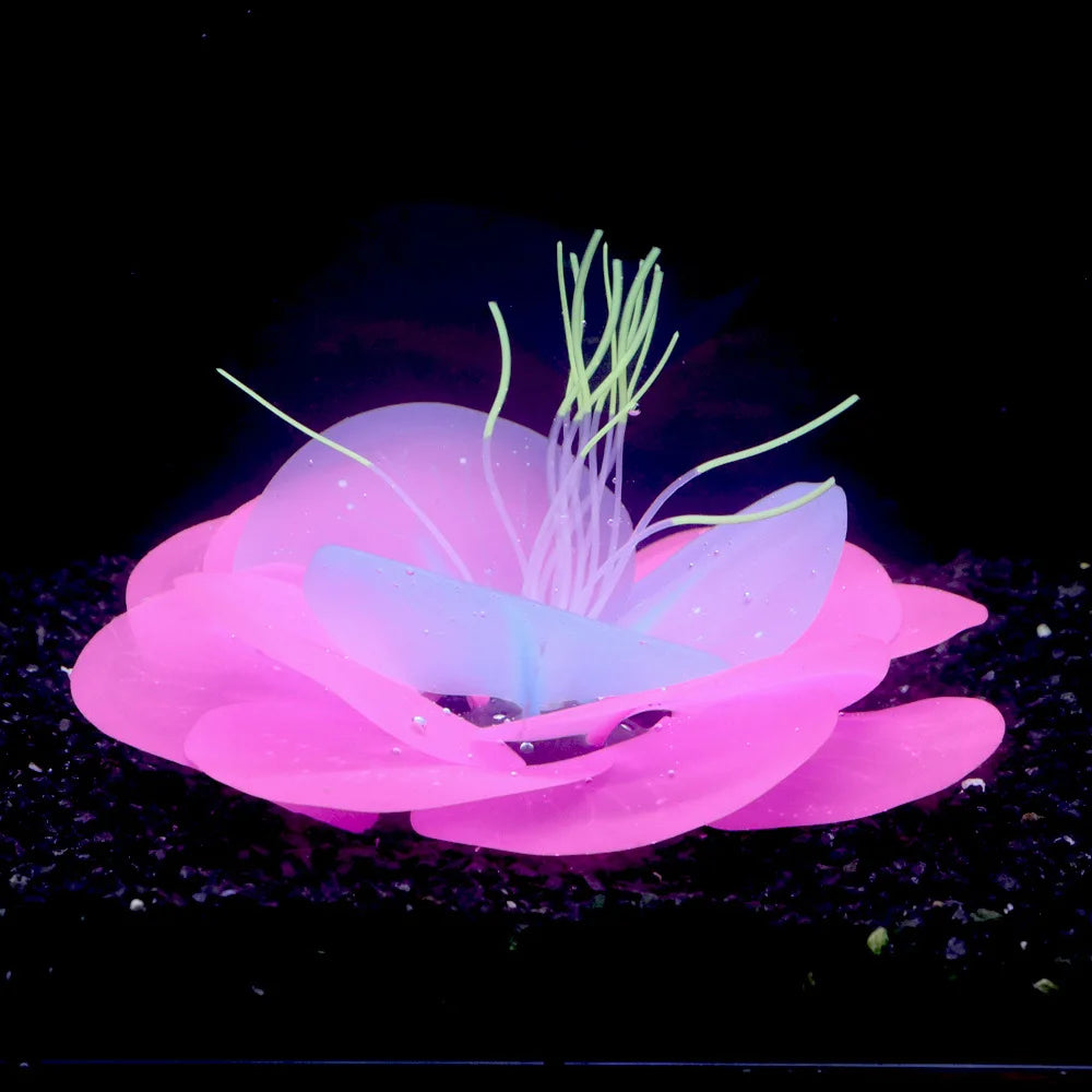 Glow Silicone Coral Aquarium Decor