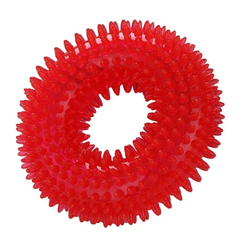 Pet Chew Toy - Soft Rubber Bone for Small Dogs