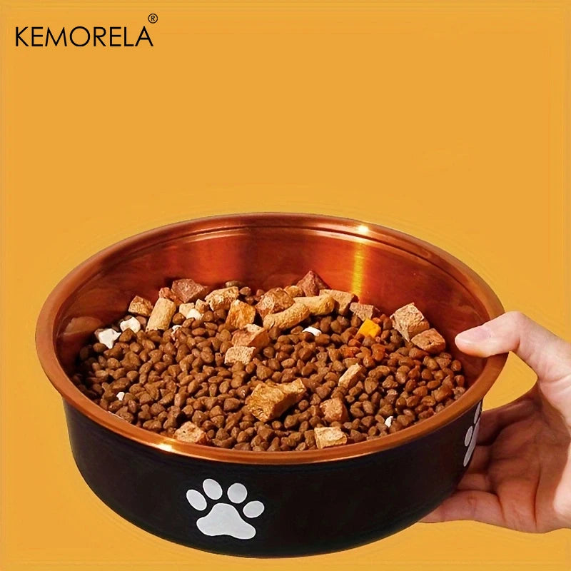 KEMORELA Anti-Slip Stainless Steel Dog Bowls