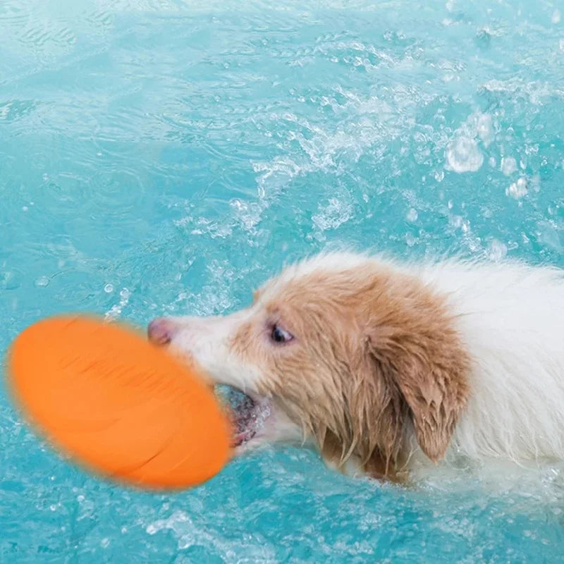 Silicone Dog Flying Disk Toy - Eco-Friendly Anti-Chew