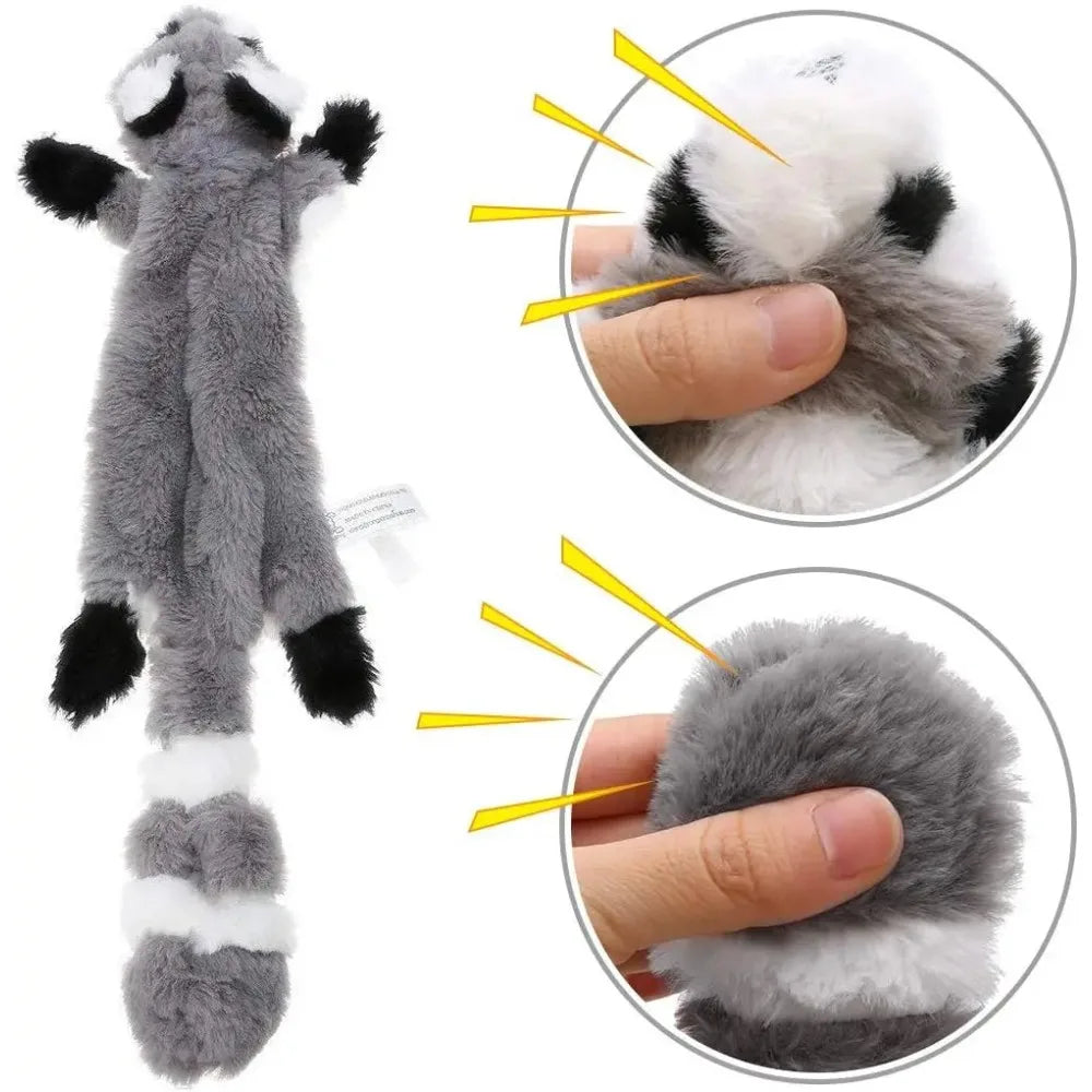 Plush Dog Toys 18 Inch Squirrel Raccoon Fox