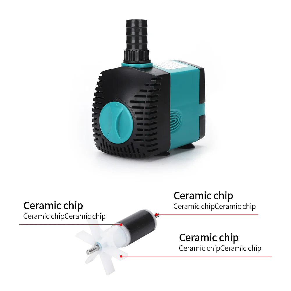 Ultra-Quiet Submersible Water Pump 3-60W