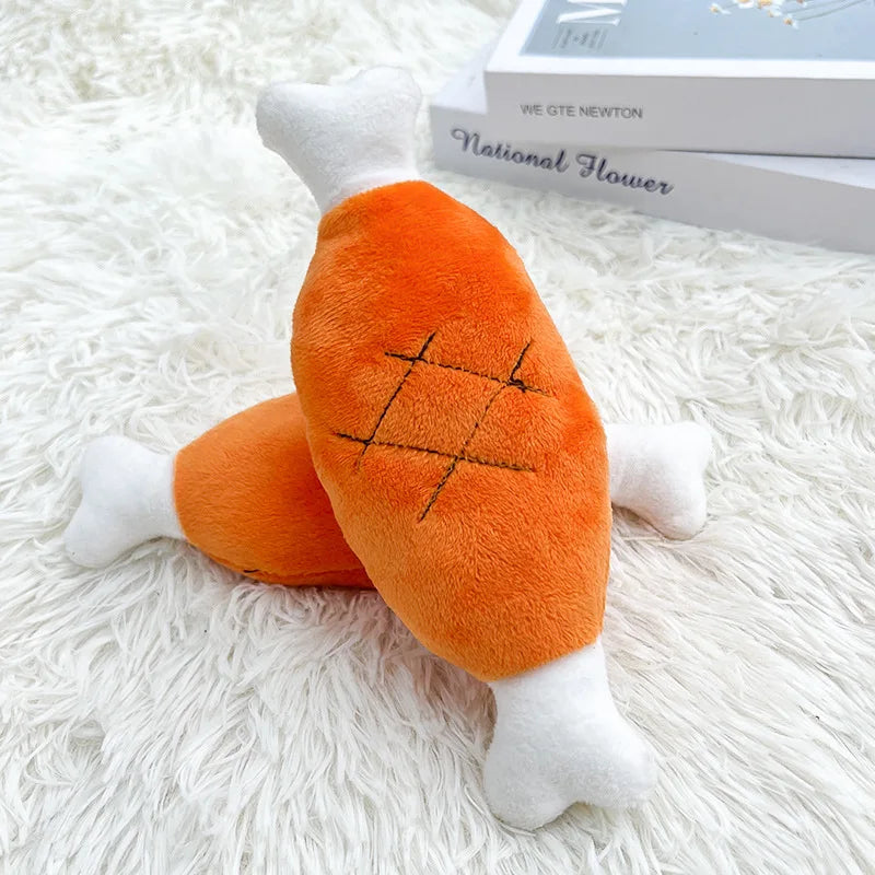 Plush Carrot Squeak Toy for Cats & Dogs