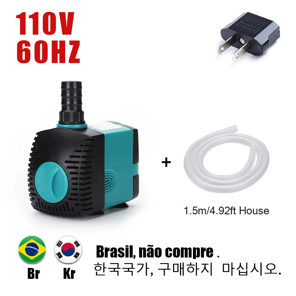 Ultra-Quiet Submersible Water Pump 3-60W