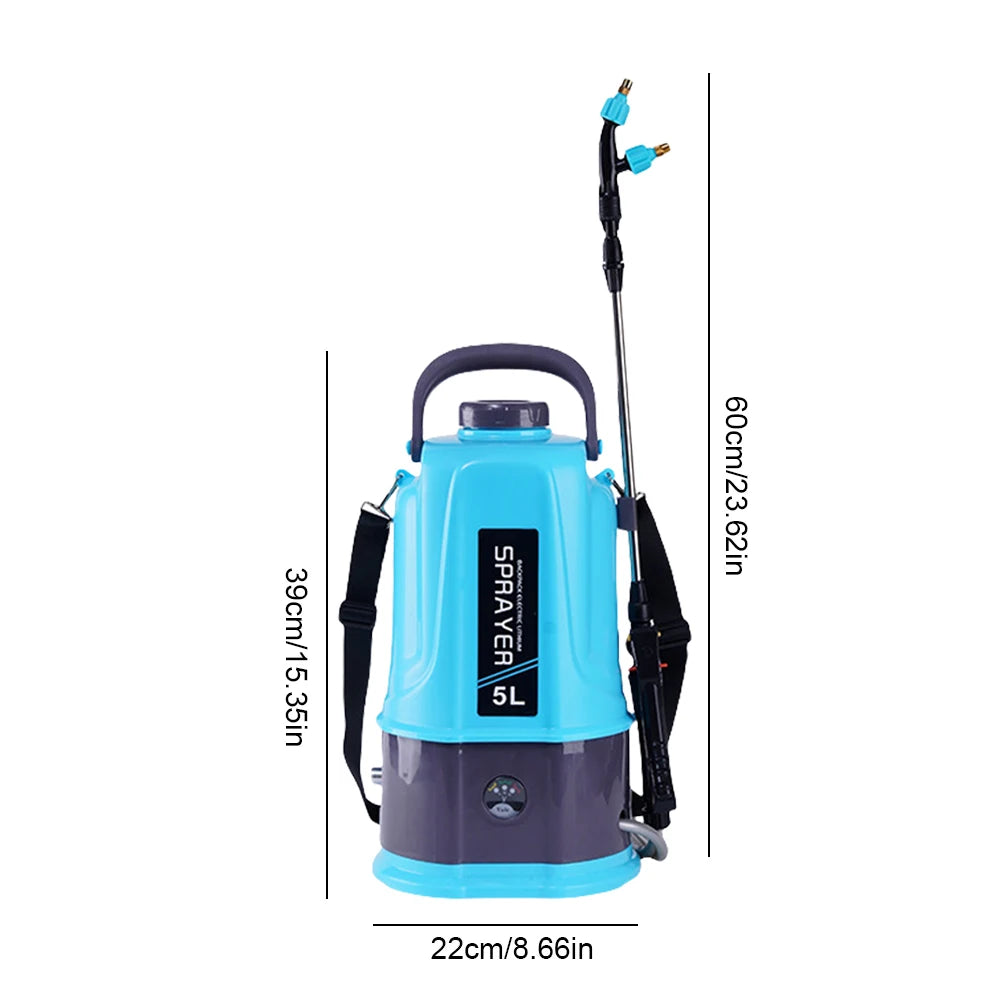 5L Electric Backpack Sprayer with 5 Nozzles