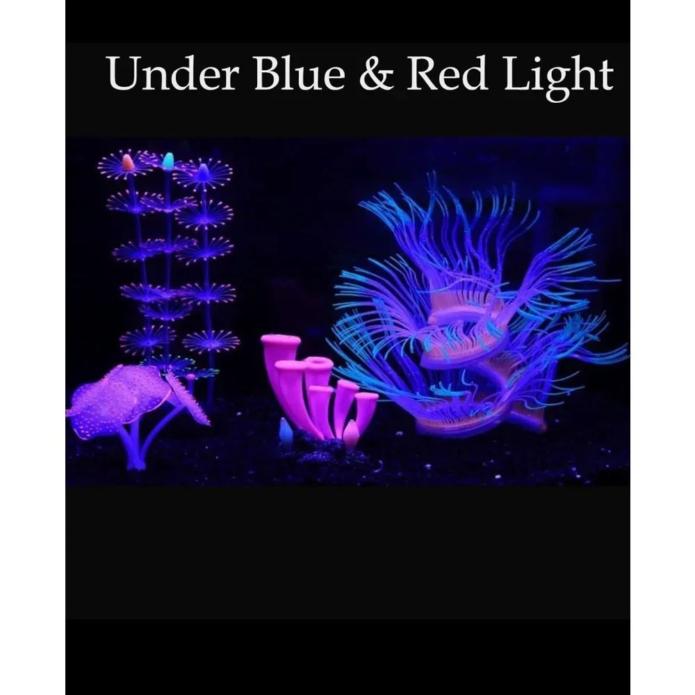 Glow Silicone Coral Aquarium Decor