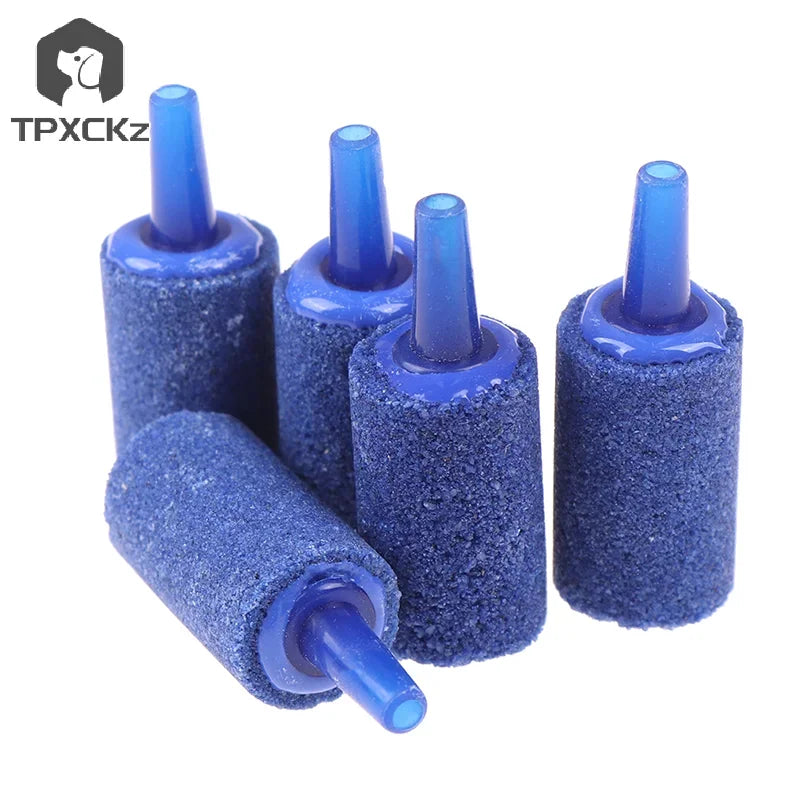 HELTC 5/10Pcs Aquarium Cylinder Air Stone Bubbles