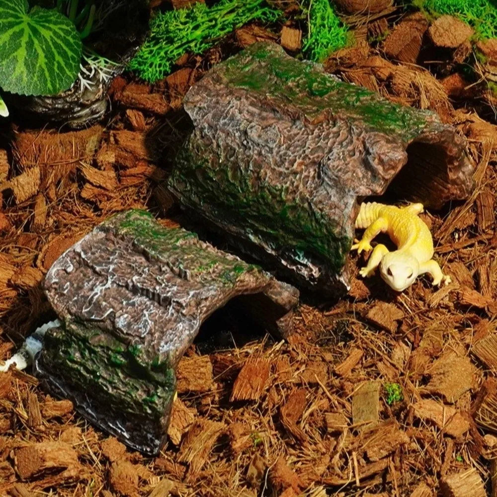 Reptile Hideout Cave PVC Tree Hole Shelter