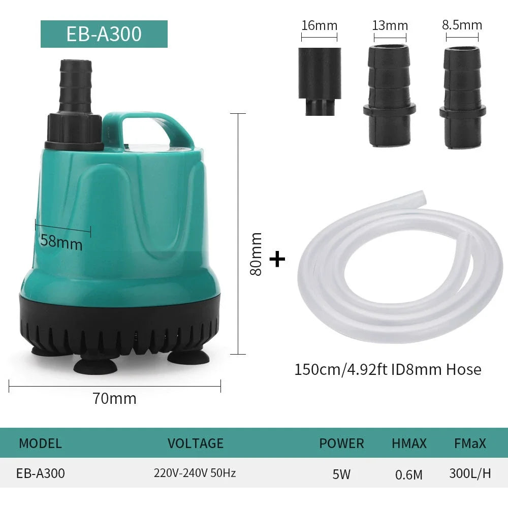 5-90W Submersible Aquarium Pump