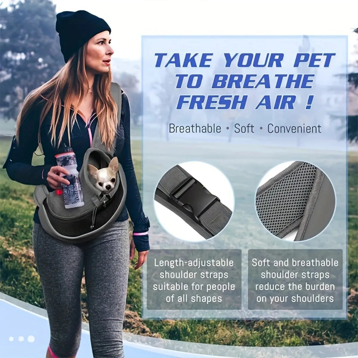 Breathable Mesh Pet Backpack for Small Breeds