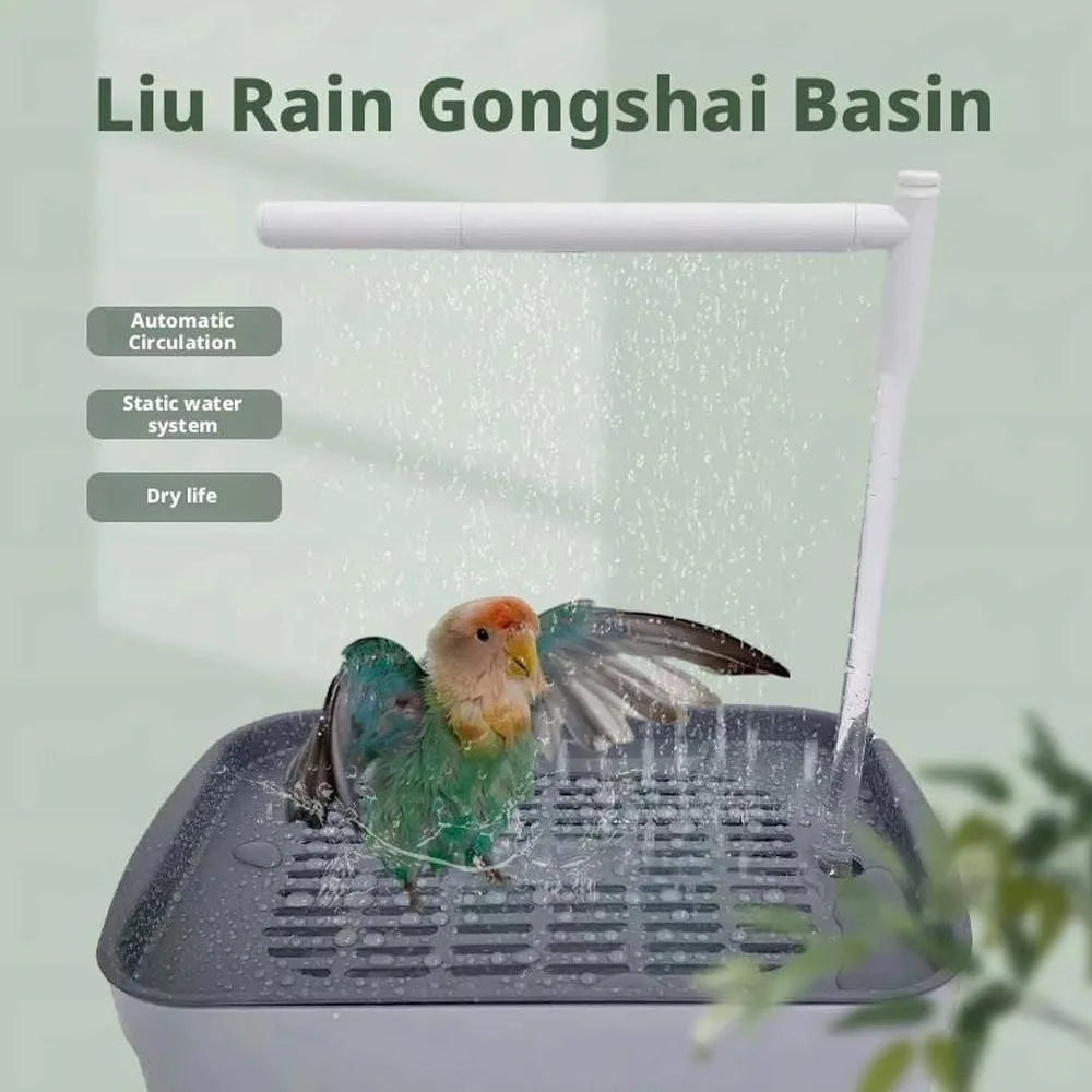 Automatic Parrot Bird Bath Tub USB