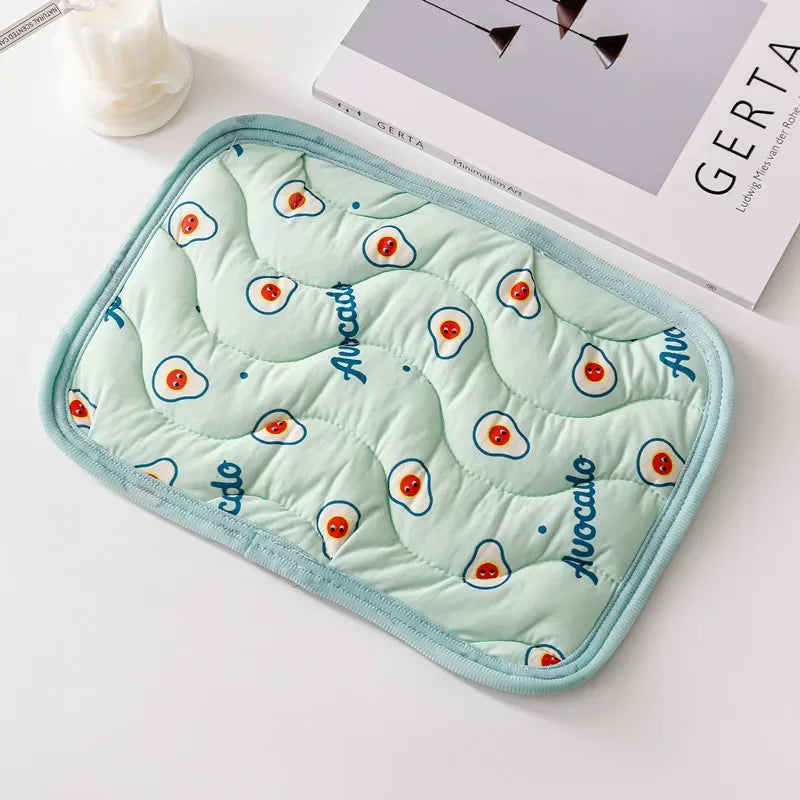 Small Pet Cooler Mat - Ice Silk Cooling Mat for Hamsters, Guinea Pigs