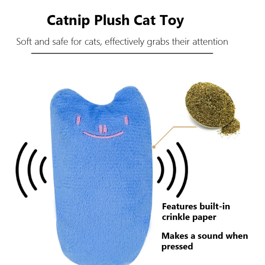 Interactive Cat Toy Plush Catnip Squeaky