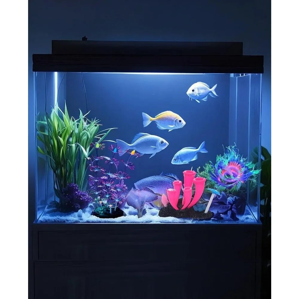 Glow Silicone Coral Aquarium Decor