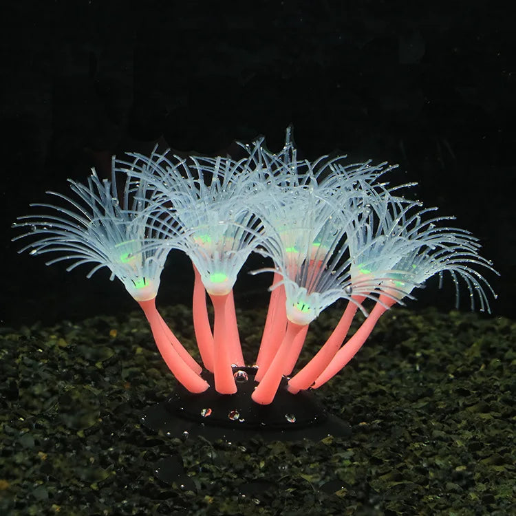 Glow Silicone Coral Aquarium Decor