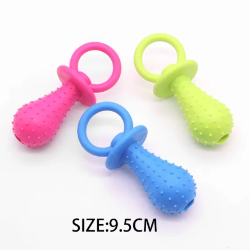 Pet Chew Toy - Soft Rubber Bone for Small Dogs