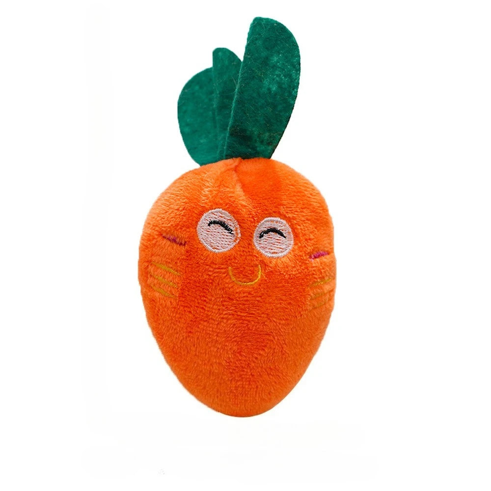 Plush Carrot Squeak Toy for Cats & Dogs