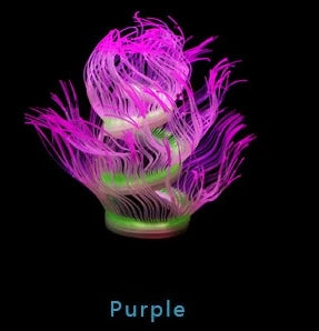 Glow Silicone Coral Aquarium Decor
