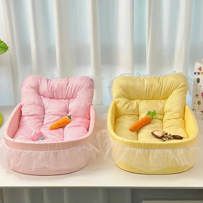 Cute Lace-Trimmed Pet Princess Bed