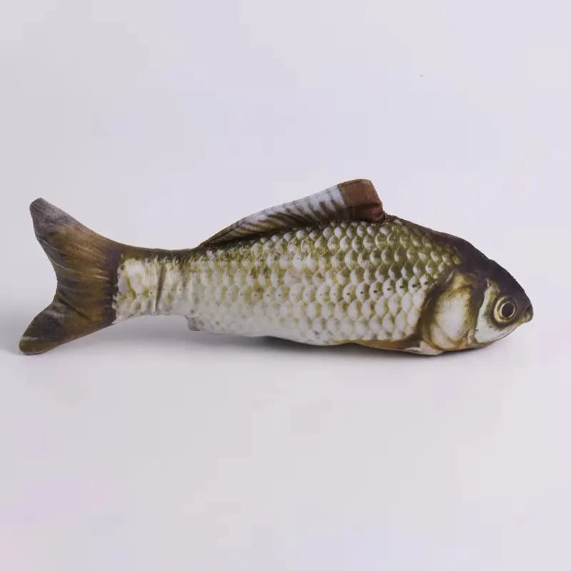 3D Cat Toy Fish Plush with Catnip