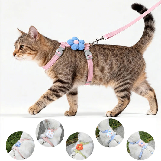 LANGXINGCS Adjustable Dog Harness & Leash Set