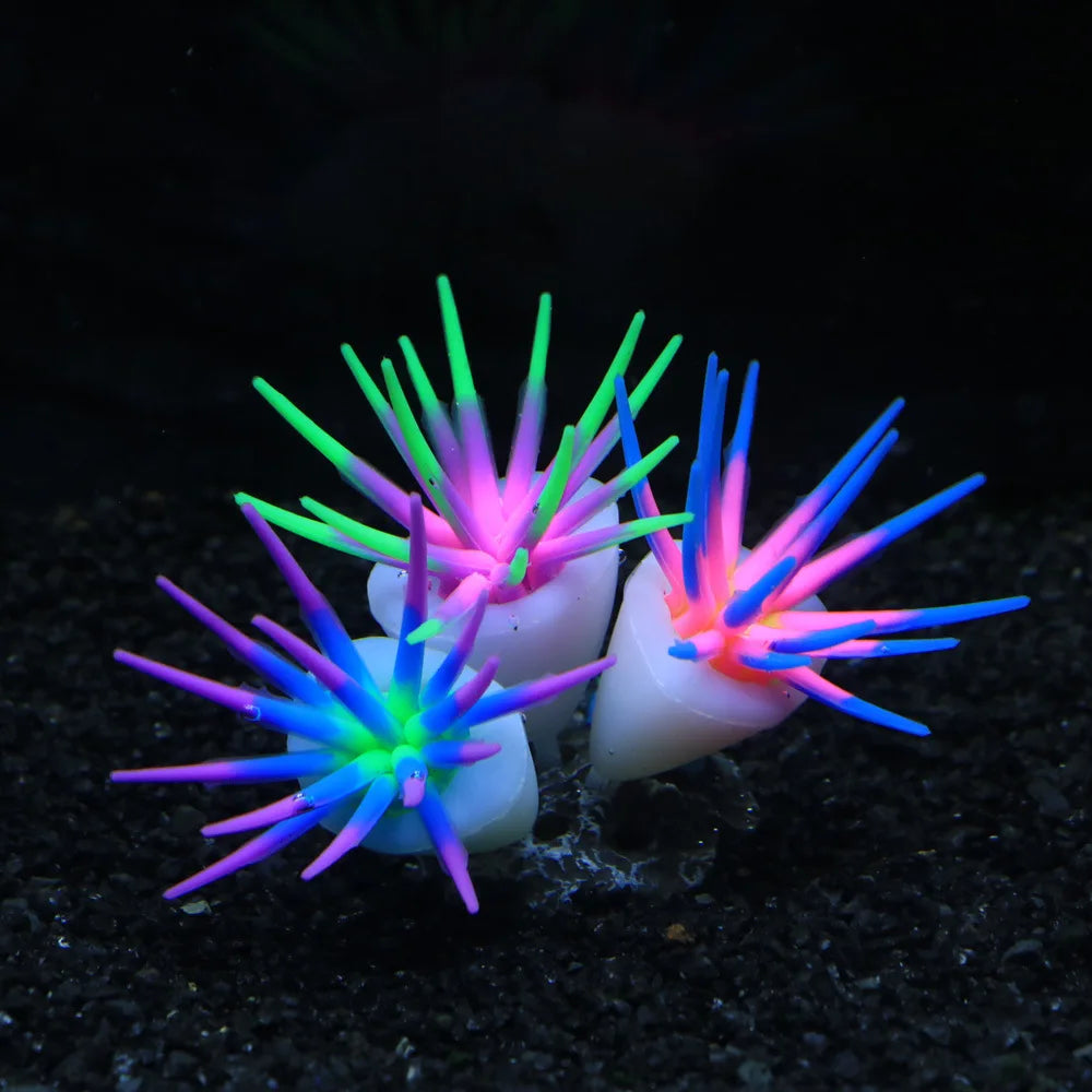 Glow Silicone Coral Aquarium Decor