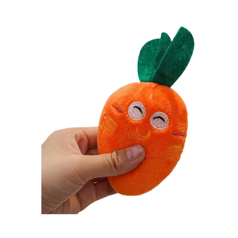 Plush Carrot Squeak Toy for Cats & Dogs
