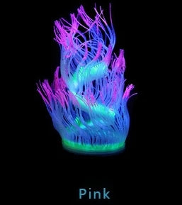 Glow Silicone Coral Aquarium Decor