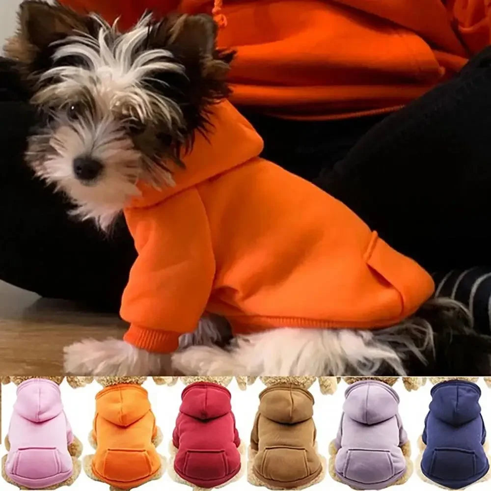 Winter Dog Hoodie Sweatshirt Jacket
