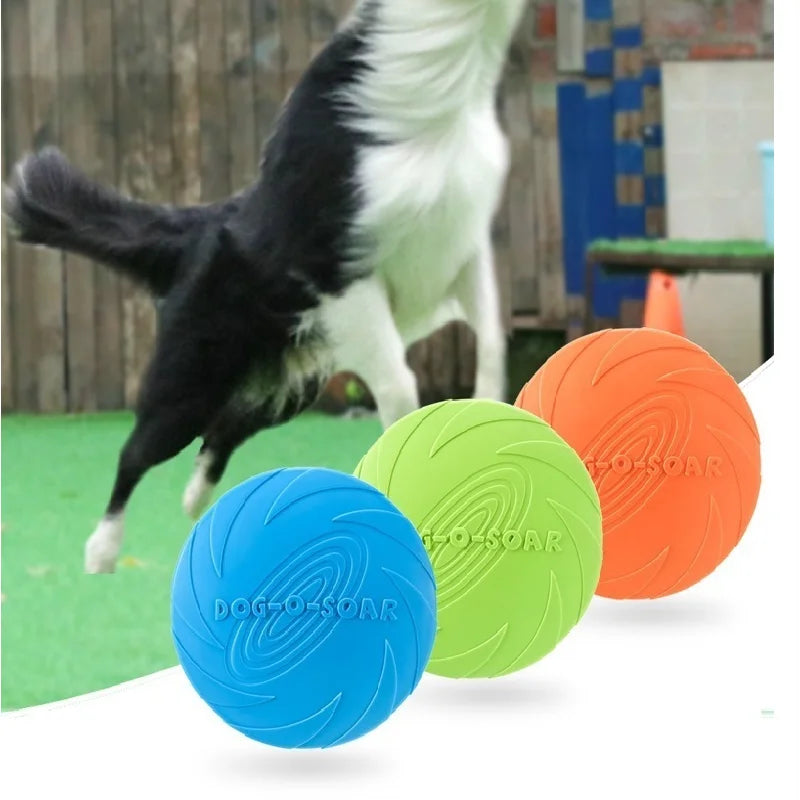 Silicone Dog Flying Disk Toy - Eco-Friendly Anti-Chew