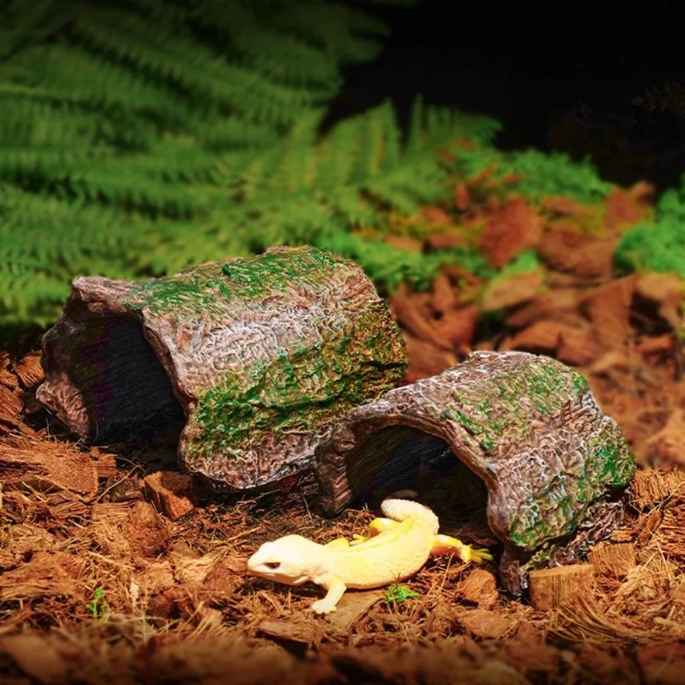 Reptile Hideout Cave PVC Tree Hole Shelter