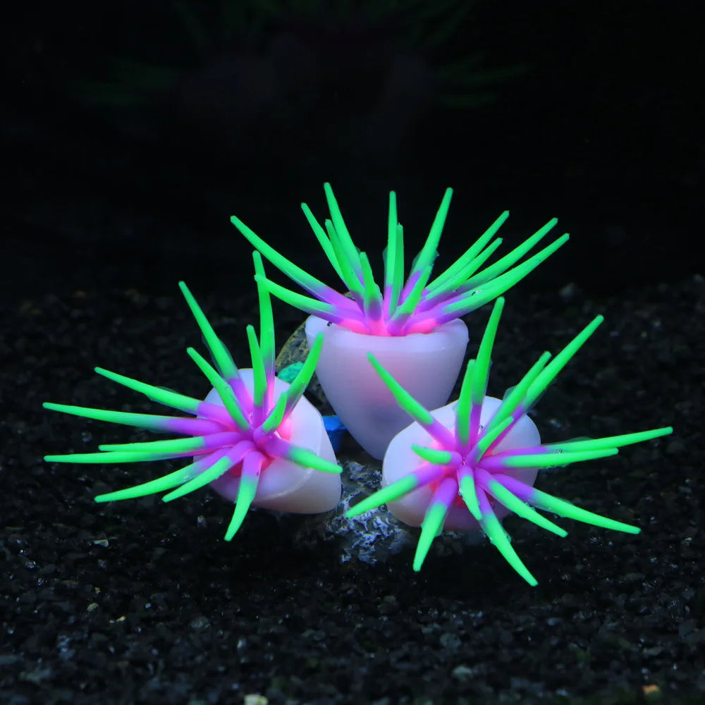 Glow Silicone Coral Aquarium Decor