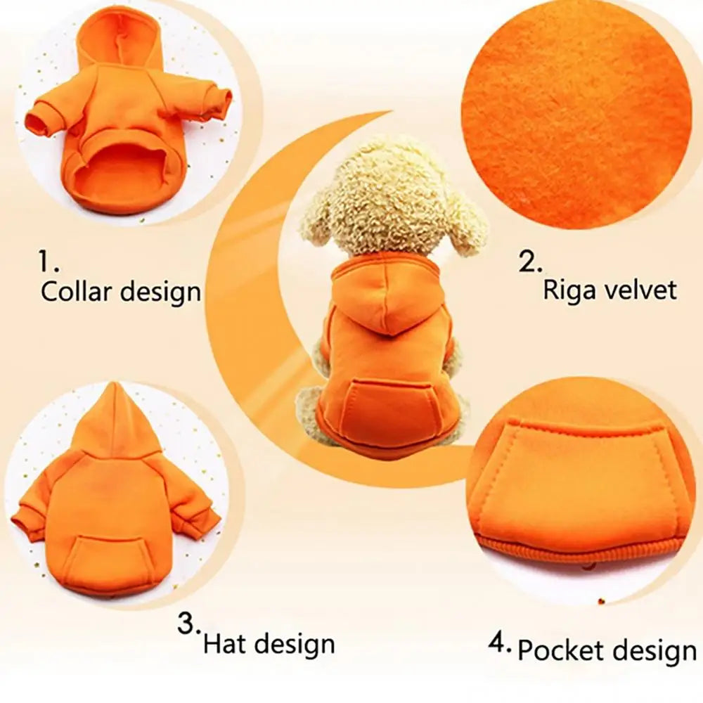 Winter Dog Hoodie Sweatshirt Jacket