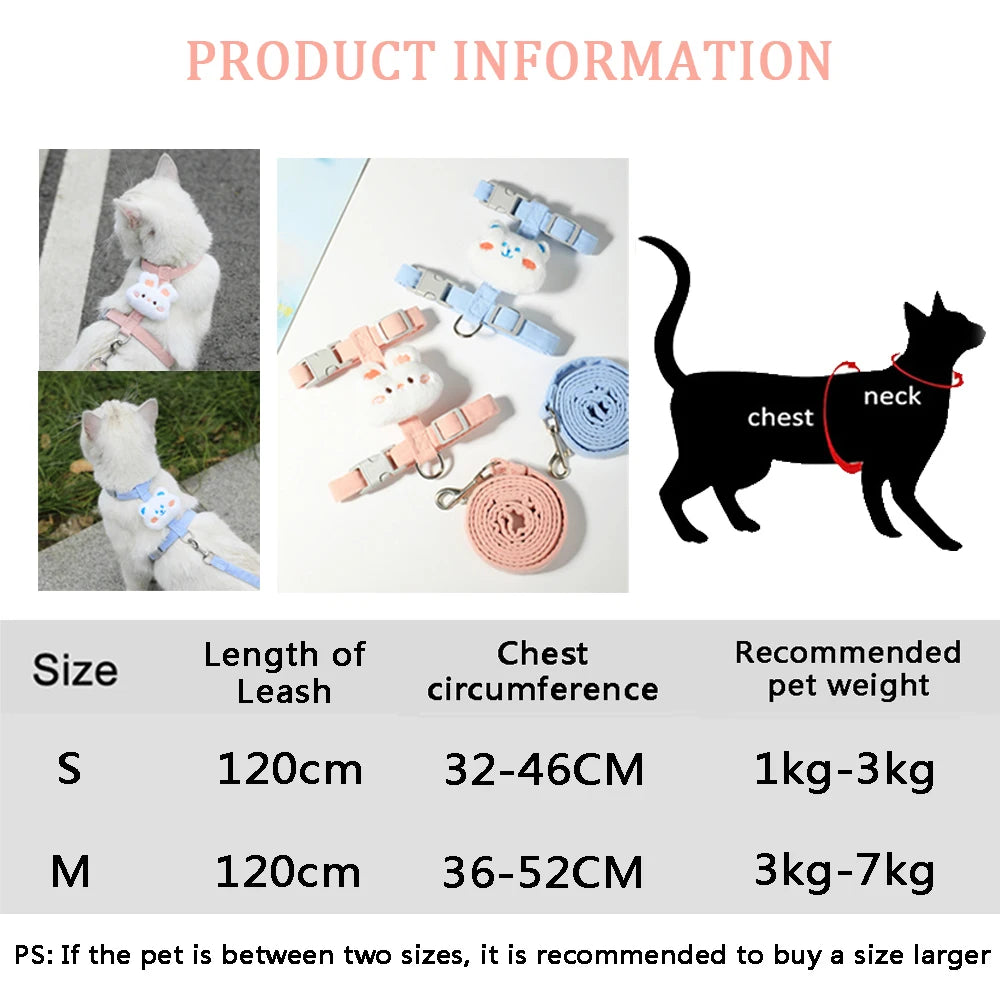 LANGXINGCS Adjustable Dog Harness & Leash Set