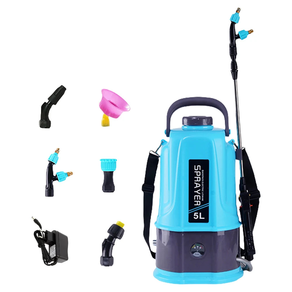 5L Electric Backpack Sprayer with 5 Nozzles