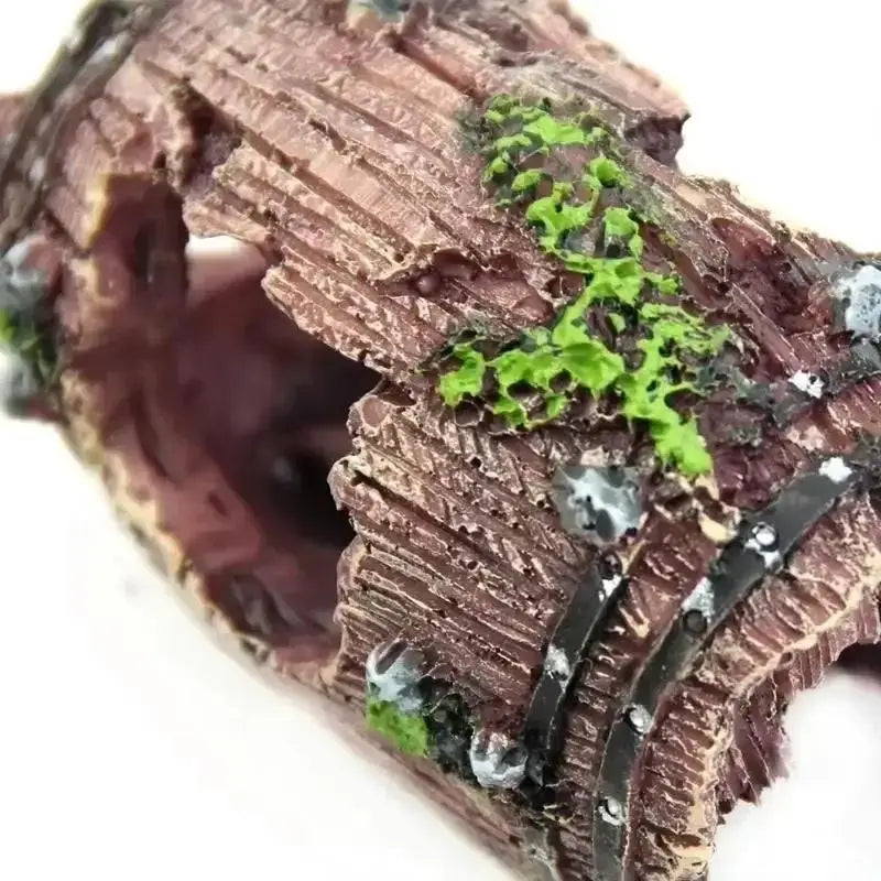 Resin Broken Barrel Aquarium Ornament