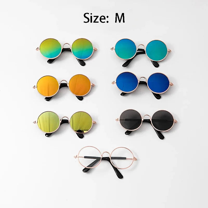 VZZ Vintage Round Cat Sunglasses for Small Pets