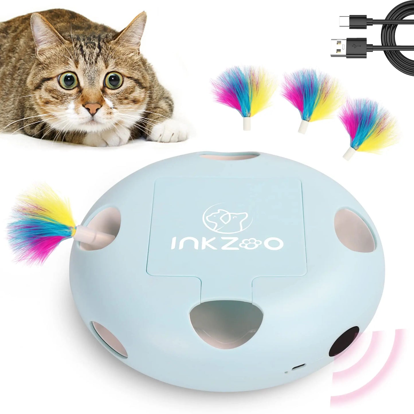 INKZOO Interactive Cat Toy - Whack-A-Mole