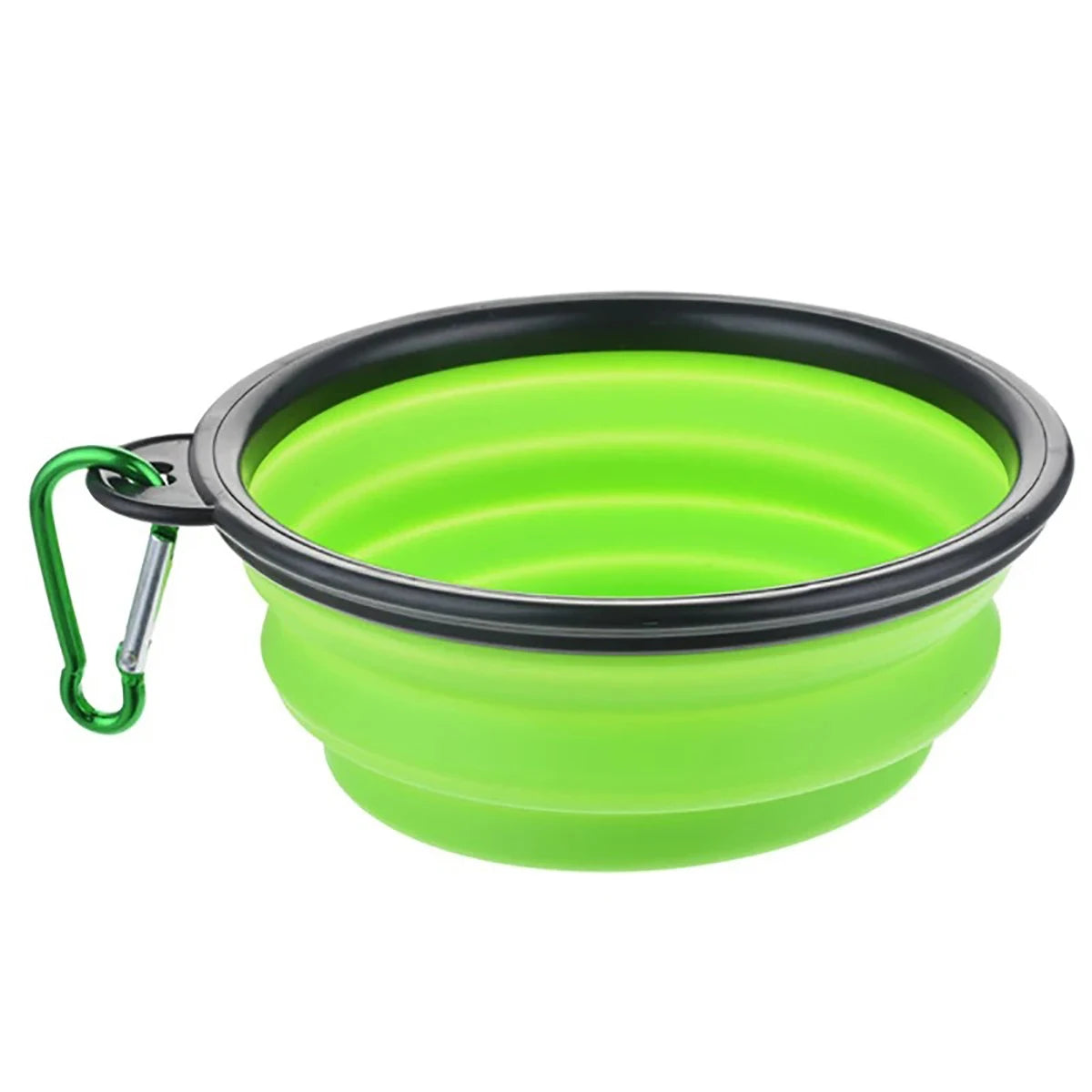 Collapsible Silicone Dog Bowl with Carabiner