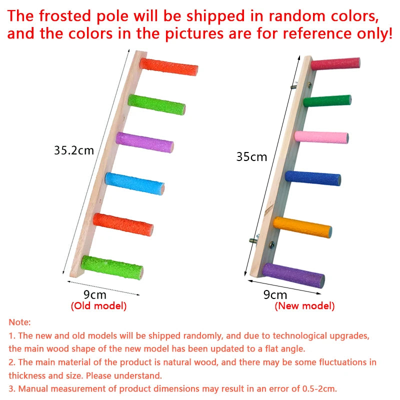 Wooden Bird Climbing Ladder Toy 4/6/8 Step
